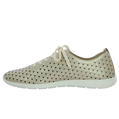 basket grande pointure femme dorée ajourée Shoesissime, vue intérieure