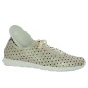 tennis femme grande taille semelle amovible cuir doré Shoesissime, vue détails