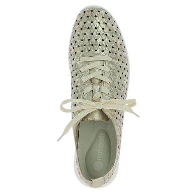 R7101-91 tennis dorée Remonte grande taille Shoesissime, vue dessus