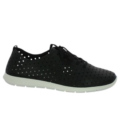 tennis noire à trou Remonte grande pointure femme Shoesissime, vue profil