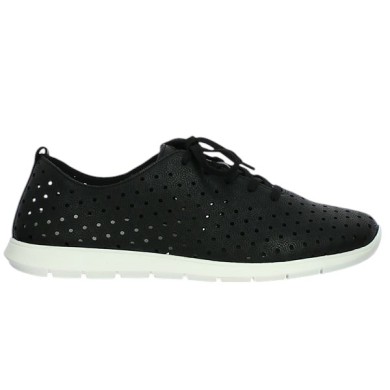 baskets noire à trou Remonte grande taille femme Shoesissime, vue coté
