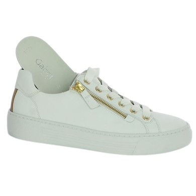 66.465.51 baskets blanche et doré semelle amovible Gabor 8, 8.5, 9,9 .5 Shoesissime, vue détails