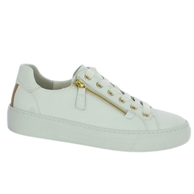 Shirley - 66.465.51 Gabor white and gold sneakers - Tennis plus size women - Shoesissime