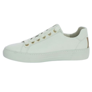 Shirley - 66.465.51 Gabor white and gold sneakers - Tennis plus size women - Shoesissime