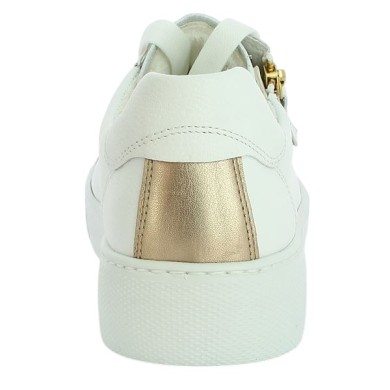 baskets blanche et dorée femme 42, 42.5, 43, 44 Shoesissime, vue arrière
