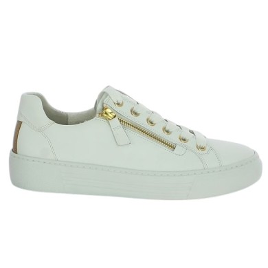 66.465.51 sneakers femme blanche et doré grande taille Gabor Shoesissime, vue coté