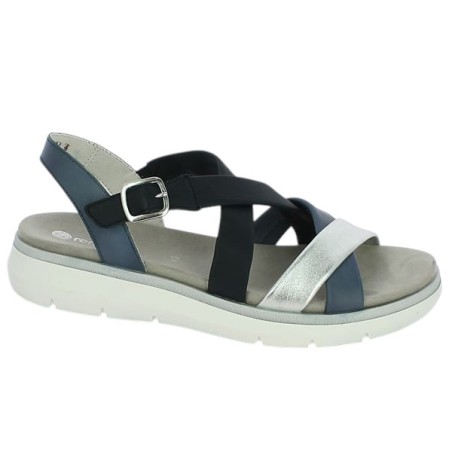 D2K53-14 sandale bleu grande taille Remonte Shoesissime, vue profil D2K53-14 sandale bleu grande taille Remonte Shoesissime, vue profil
