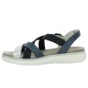 nu-pieds femme confort grande taile bleu et argent femme Shoesissime, vue intérieure