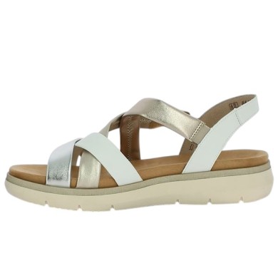 sandales brides blanche argent doré grande pointure femme Shoesissime, vue intérieure