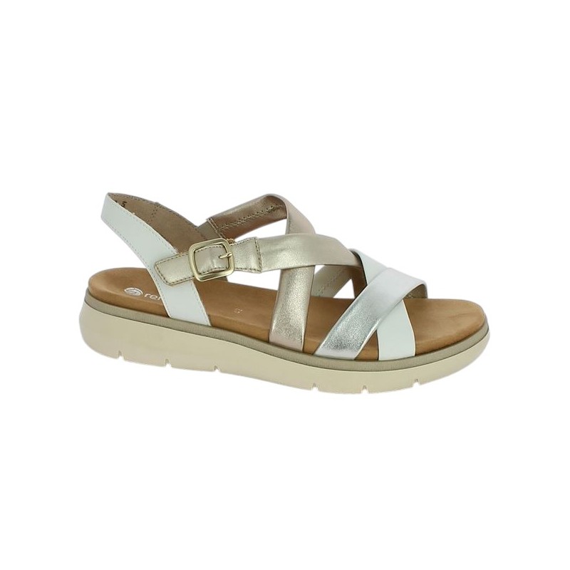 D2K53-91 nu-pieds confort 42, 43, 44, 45 femme Remonte Shoesissime, vue profil