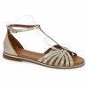 sandale dorée rafinée femme 42, 43, 44 Adige Aman Shoesissime, vue profil