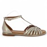 nu-pieds doré élégant 42, 43, 44 femme Adige Aman Shoesissime, vue coté