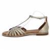 sandale dorée mode femme grande pointure Shoesissime Adige, vue dessus
