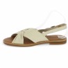 sandalette cuir écru femme grande pointure Shoesissime, vue intérieure