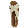 Nu-pieds Remonte 42, 43, 44, 45 femme plat blanc cassé Shoesissime, vue dessus