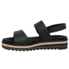 grande sandale femme réglable cuir noir Remonte , vue intérieure
