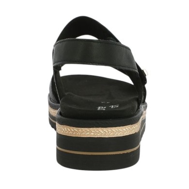 nu-pieds Remonte noir 42, 43, 44, 45 femme grande pointure Shoesissime, vue arrière