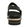 nu-pieds Remonte noir 42, 43, 44, 45 femme grande pointure Shoesissime, vue arrière