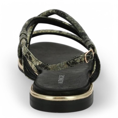 Ashanti - nu-pieds tendance serpent python femme - Sandales Adige grande taille - Shoesissime