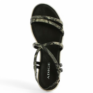 Ashanti - nu-pieds tendance serpent python femme - Sandales Adige grande taille - Shoesissime