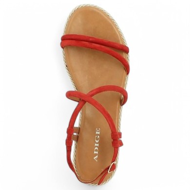 sandale ashanti brique grande taille adige Shoesissime, vue dessus