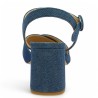 Lois - Jeans textile heeled sandals - Women's dress sandals 42, 43, 44, 45 - Shoesissime