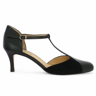 Séverine - Black leather slingback - Salomé women 42, 43, 44, 45 - Shoesissime