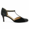 Séverine - Black leather slingback - Salomé women 42, 43, 44, 45 - Shoesissime