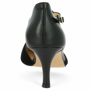 Séverine - Black leather slingback - Salomé women 42, 43, 44, 45 - Shoesissime