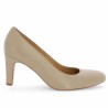 escarpin beige grande taille femme Shoesissime, vue coté