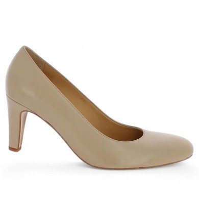 escarpin beige femme 42, 43, 44, 45 Shoesissime, vue profil