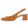escarpin sling back vernis camel grande pointure femme Shoesissime, vue intérieure