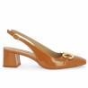 escarpin sling back vernis camel bijoux doré 42, 43, 44, 45 Shoesissime, vue coté