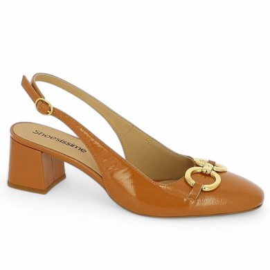 babies vernis camel 42, 43, 44, 45 Shoesissime, vue profil