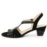Ingénue - Black comfort heel sandal - Sandals large size - Shoesissime