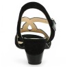 Ingénue - Black comfort heel sandal - Sandals large size - Shoesissime