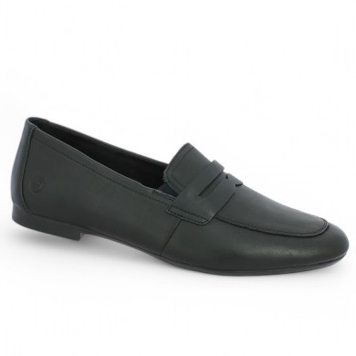 D0K02-01 Mocassin cuir noir Remonte 42, 43, 44, 45 Shoesissime, vue profil