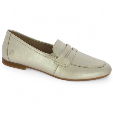 mocassin femme doré 42, 43, 44, 45 Remonte Shoesissime, vue profil