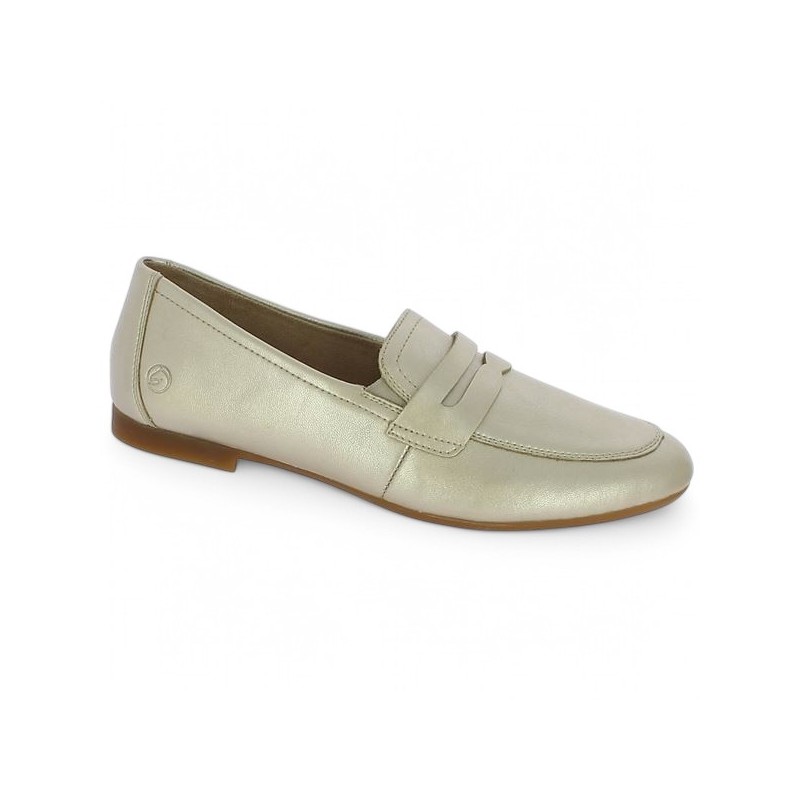 Vila - D0K02-90 Moccasin femme doré - Remonte shoes big size - Shoesissime