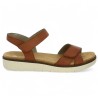 Nu-pieds cuir camel Remonte D2049-22 grande pointure Shoesissime, vue coté