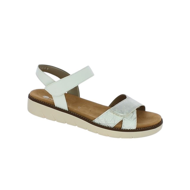 Dalie - Barefoot white RemonteD2049-84 - Sandals Remonte grande size - Shoesissime
