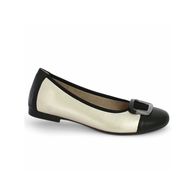 D0K12-90 ballerine bicolore Remonte grande taille, vue profil