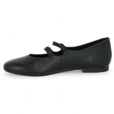 Angela - D0K11-00 Ballerina black straps - Ballerinas Remonte 42, 43, 44, 45 - Shoesissime