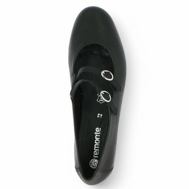 Angela - D0K11-00 Ballerina black straps - Ballerinas Remonte 42, 43, 44, 45 - Shoesissime