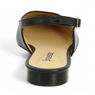 chaussure sling back noire grande taille femme Shoesissime, vue talon
