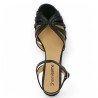 sandale à talon noire mode 42, 43, 44, 45 femme Shoesissime, vue dessus