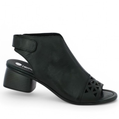 R8772-00 sandale noire Remonte grande taille Shoesissime, vue profil