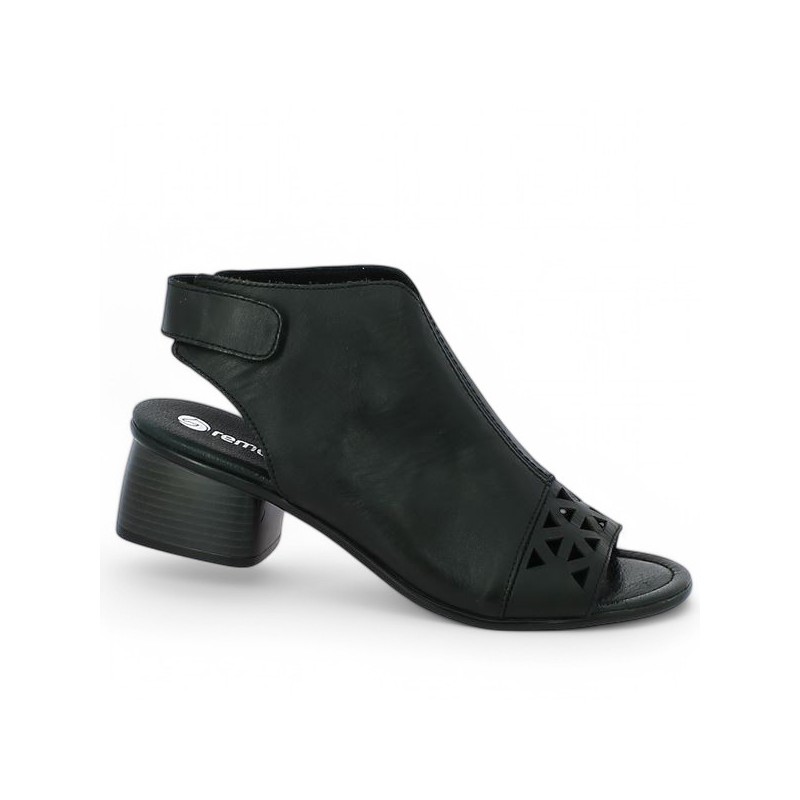 R8772-00 sandale noire Remonte grande taille Shoesissime, vue profil