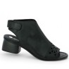 R8772-00 sandale noire Remonte grande taille Shoesissime, vue profil