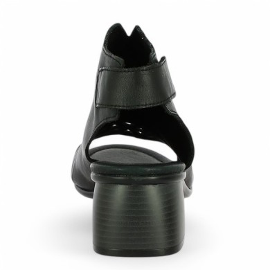 Zita - R8772-00 Sandale couvrante noire - Chaussures Remonte grande taille - Shoesissime